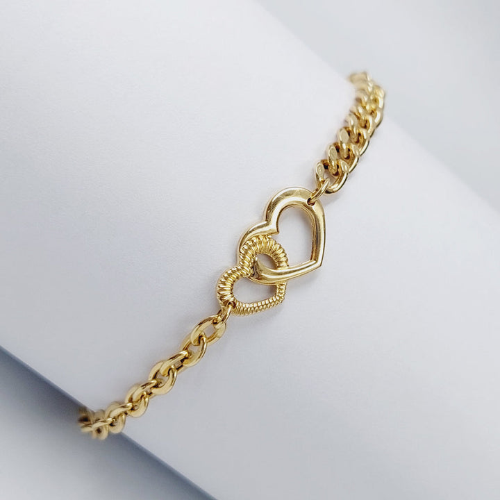 18K Gold Heart Bracelet by Saeed Jewelry - Image 1