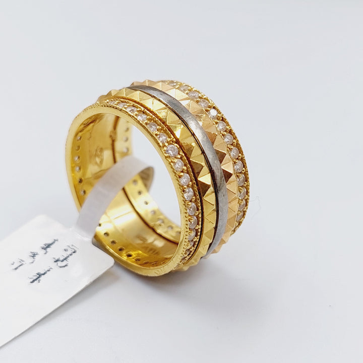 18K Gold Zirconia Wedding Ring by Saeed Jewelry - Image 7