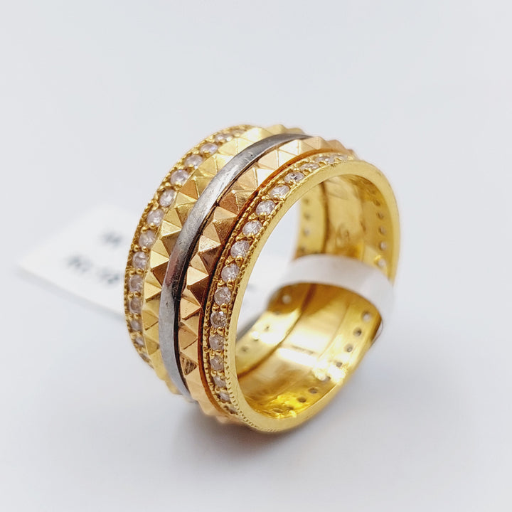 18K Gold Zirconia Wedding Ring by Saeed Jewelry - Image 15