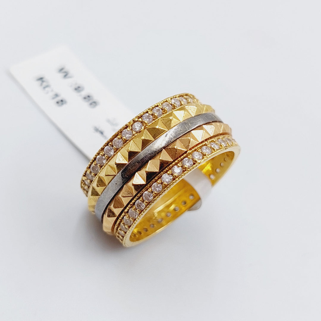 18K Gold Zirconia Wedding Ring by Saeed Jewelry - Image 12