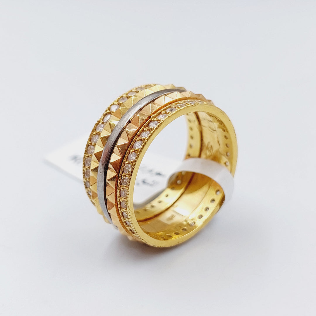 18K Gold Zirconia Wedding Ring by Saeed Jewelry - Image 5