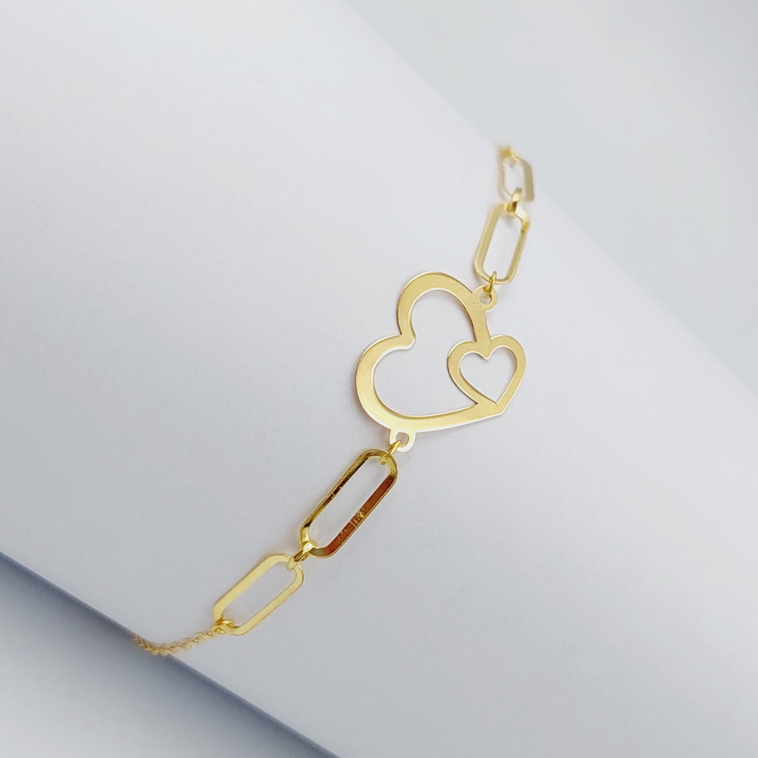 18K Gold Heart Bracelet by Saeed Jewelry - Image 4