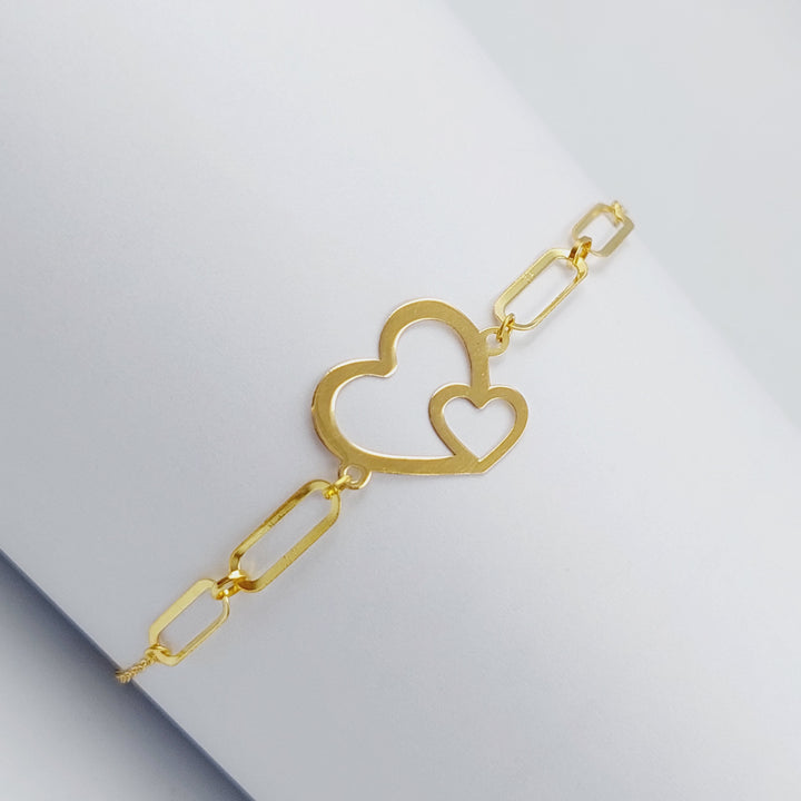 18K Gold Heart Bracelet by Saeed Jewelry - Image 1