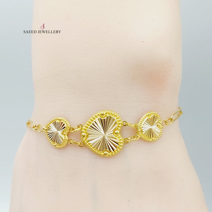 18K Gold Heart Bracelet by Saeed Jewelry - Image 2