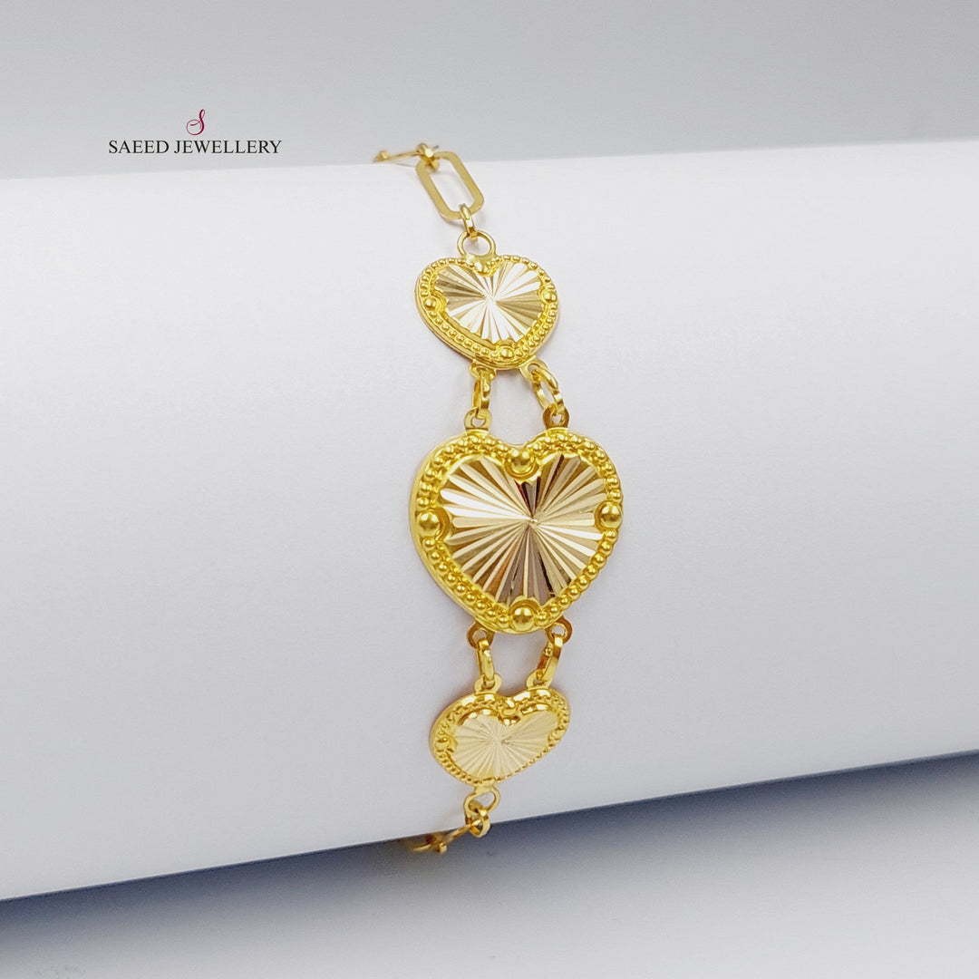 18K Gold Heart Bracelet by Saeed Jewelry - Image 1