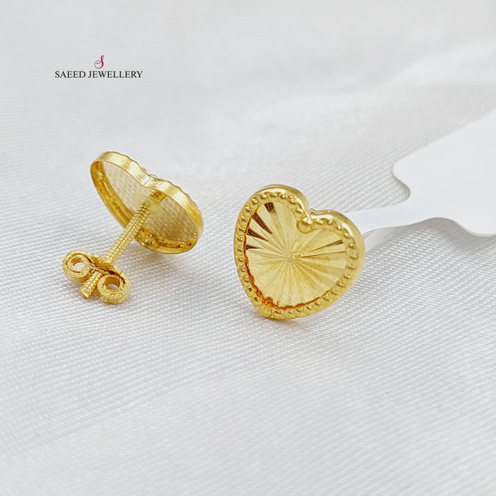 18K Gold Heart Earrings by Saeed Jewelry - Image 8