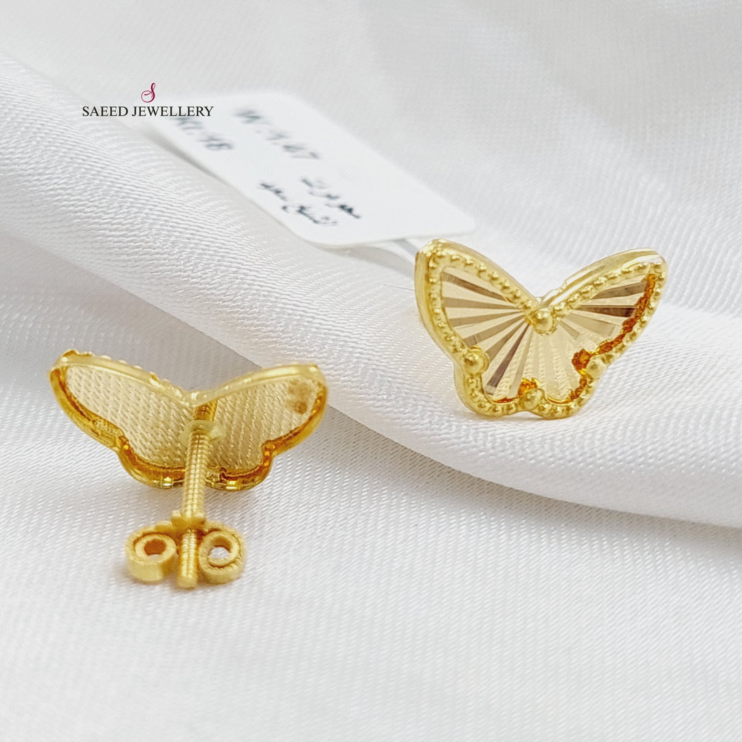 18K Gold Heart Earrings by Saeed Jewelry - Image 1