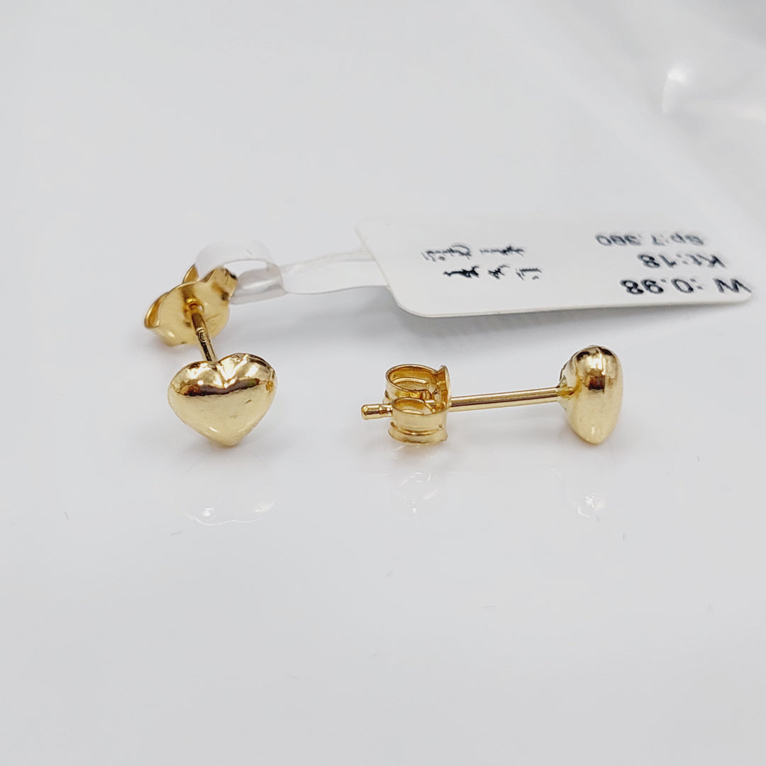 18K Heart Earrings Made of 18K Yellow Gold by Saeed Jewelry-27285