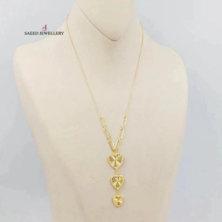 18K Heart Necklace Made of 18K Yellow Gold by Saeed Jewelry-26100