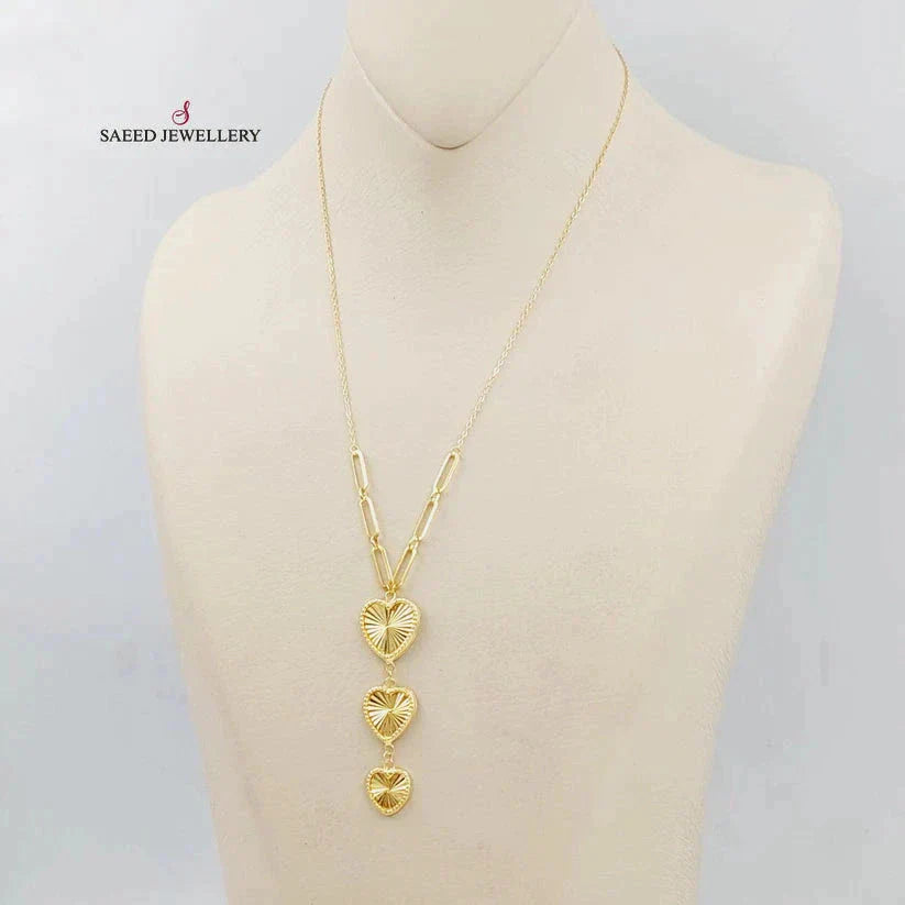 18K Gold Heart Necklace by Saeed Jewelry - Image 2