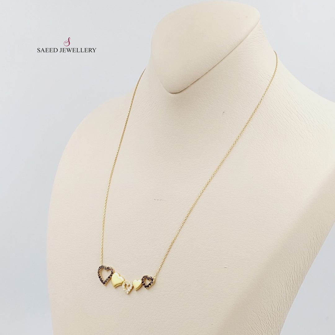 18K Gold Heart Necklace by Saeed Jewelry - Image 3