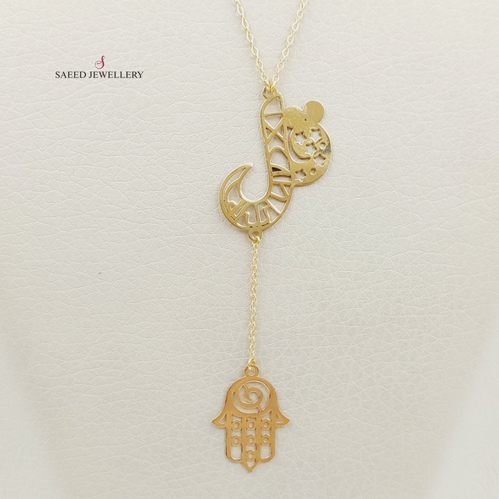 18K Gold Heart Necklace say by Saeed Jewelry - Image 4