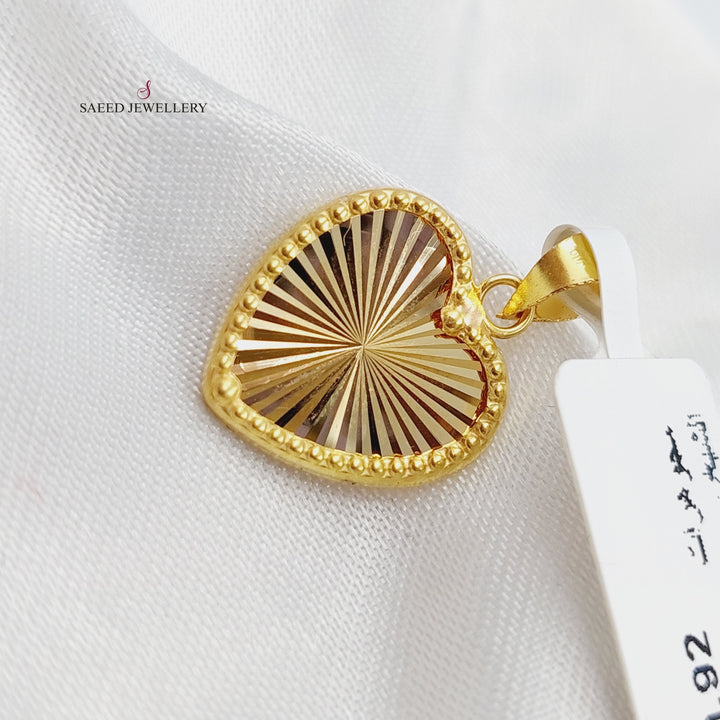 18K Gold Heart Pendant by Saeed Jewelry - Image 3