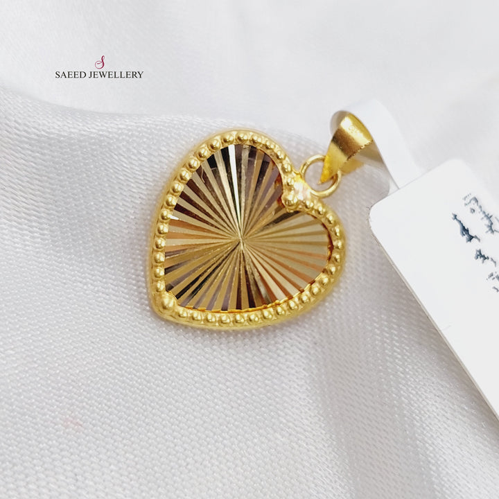 18K Gold Heart Pendant by Saeed Jewelry - Image 6