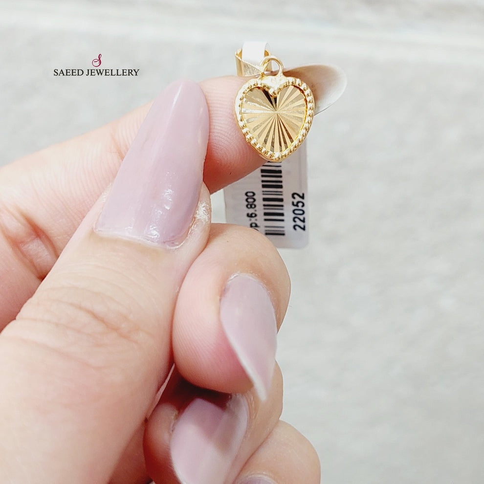 18K Gold Heart Pendant by Saeed Jewelry - Image 2