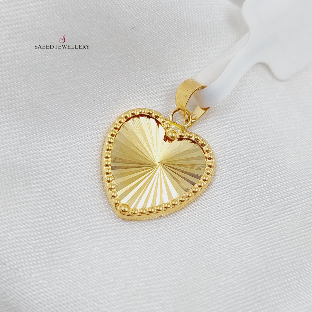 18K Gold Heart Pendant by Saeed Jewelry - Image 5