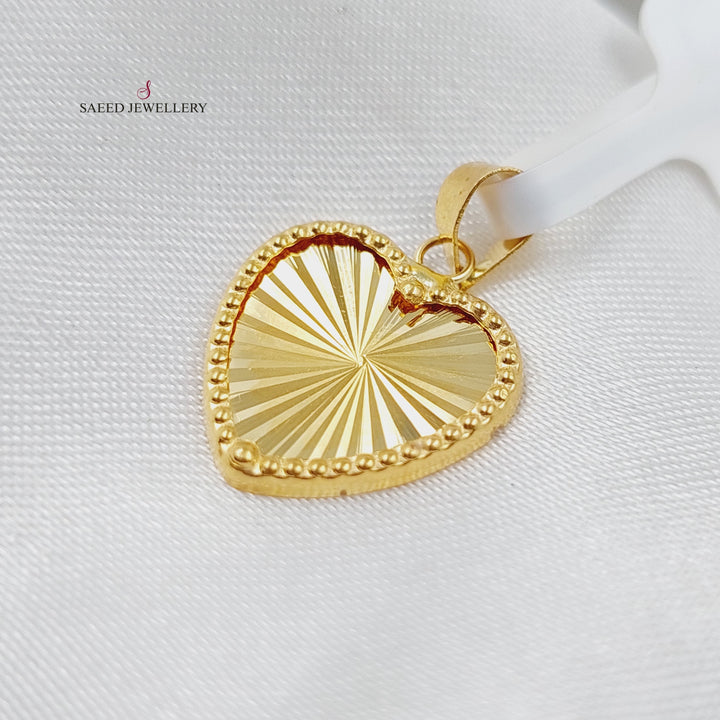 18K Gold Heart Pendant by Saeed Jewelry - Image 3