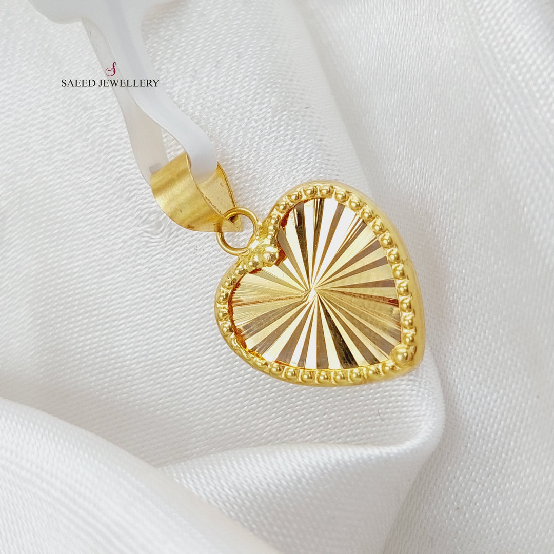 18K Gold Heart Pendant by Saeed Jewelry - Image 5