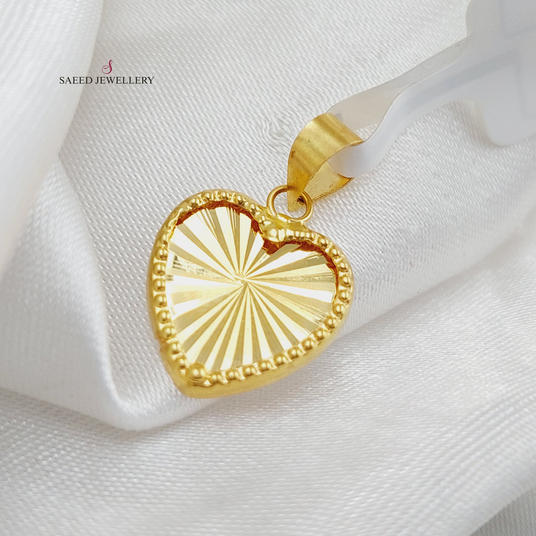 18K Gold Heart Pendant by Saeed Jewelry - Image 6