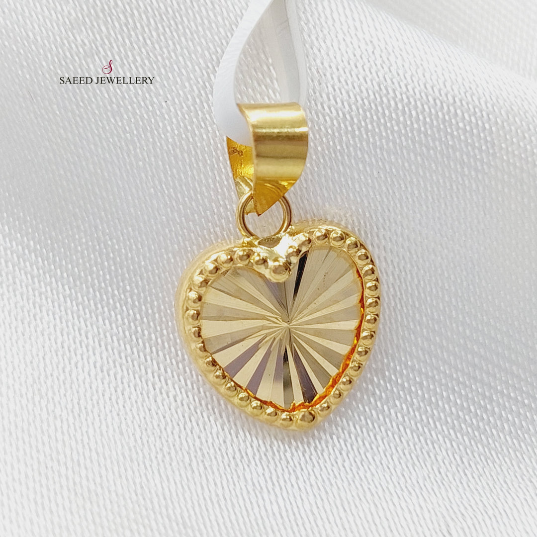 18K Gold Heart Pendant by Saeed Jewelry - Image 14