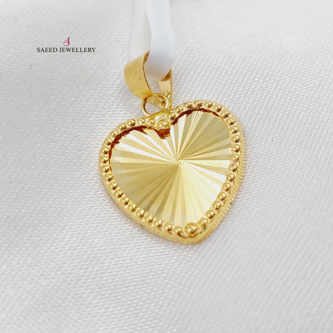 18K Gold Heart Pendant by Saeed Jewelry - Image 5