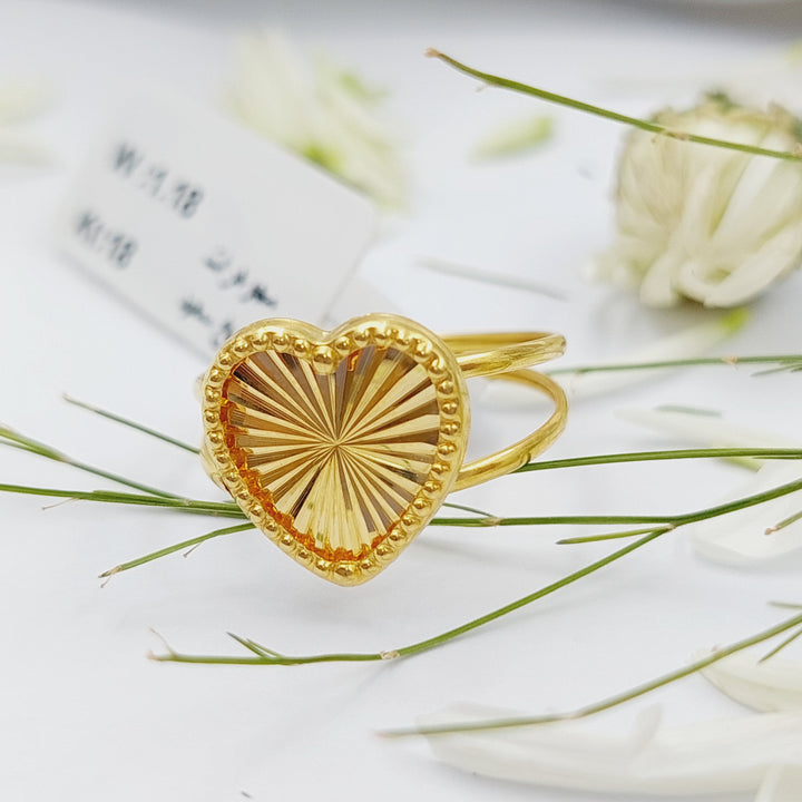 18K Gold Heart Ring by Saeed Jewelry - Image 6