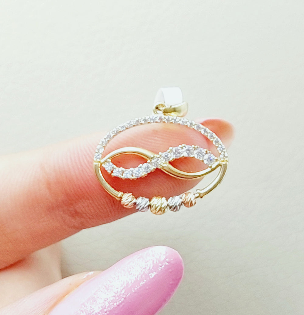 18K Gold Infinity Pendant