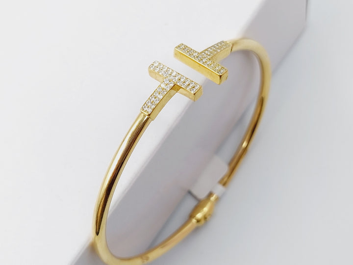 18K Gold Italian Nail Bracelet by Saeed Jewelry - Image 1