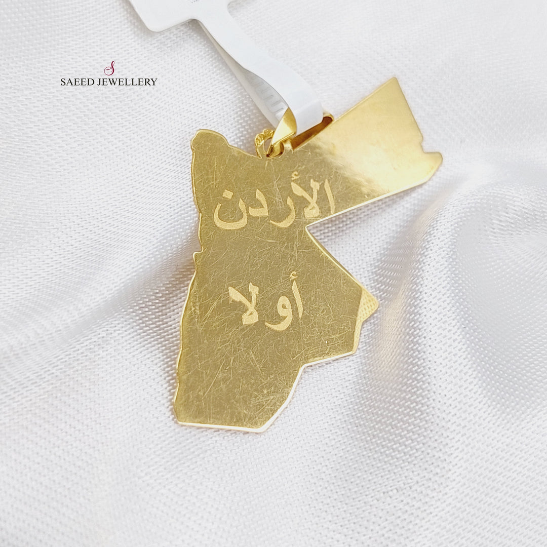 18K Gold Jordan first Pendant by Saeed Jewelry - Image 3