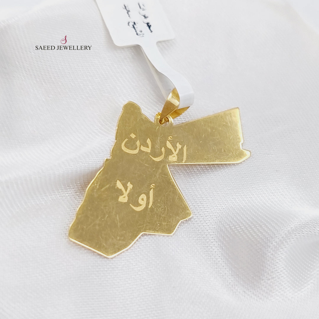 18K Jordan first Pendant Made of 18K Yellow Gold by Saeed Jewelry-10635