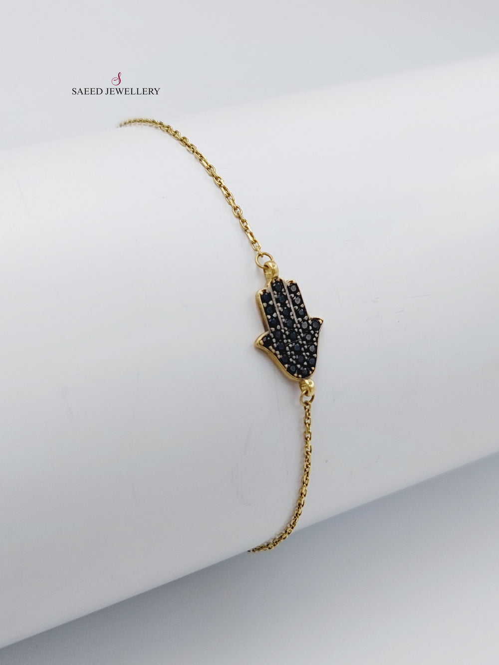 18K Kaf Bracelet Made of 18K Yellow Gold by Saeed Jewelry-اسوارة-اكسترا-5