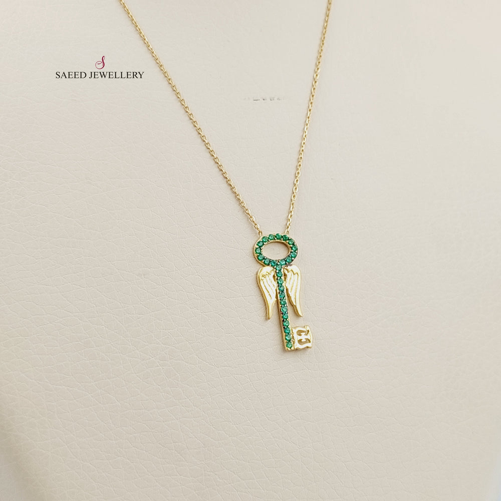 18K Gold Key Necklace by Saeed Jewelry - Image 2