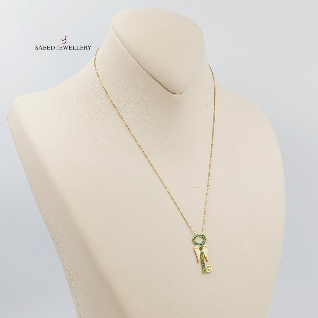 18K Key Necklace Made of 18K Yellow Gold by Saeed Jewelry-14101