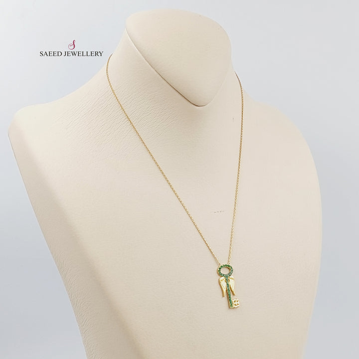 18K Gold Key Necklace by Saeed Jewelry - Image 1