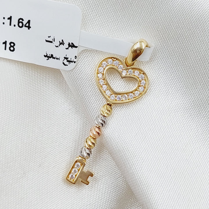 18K Gold Key Pendant by Saeed Jewelry - Image 3