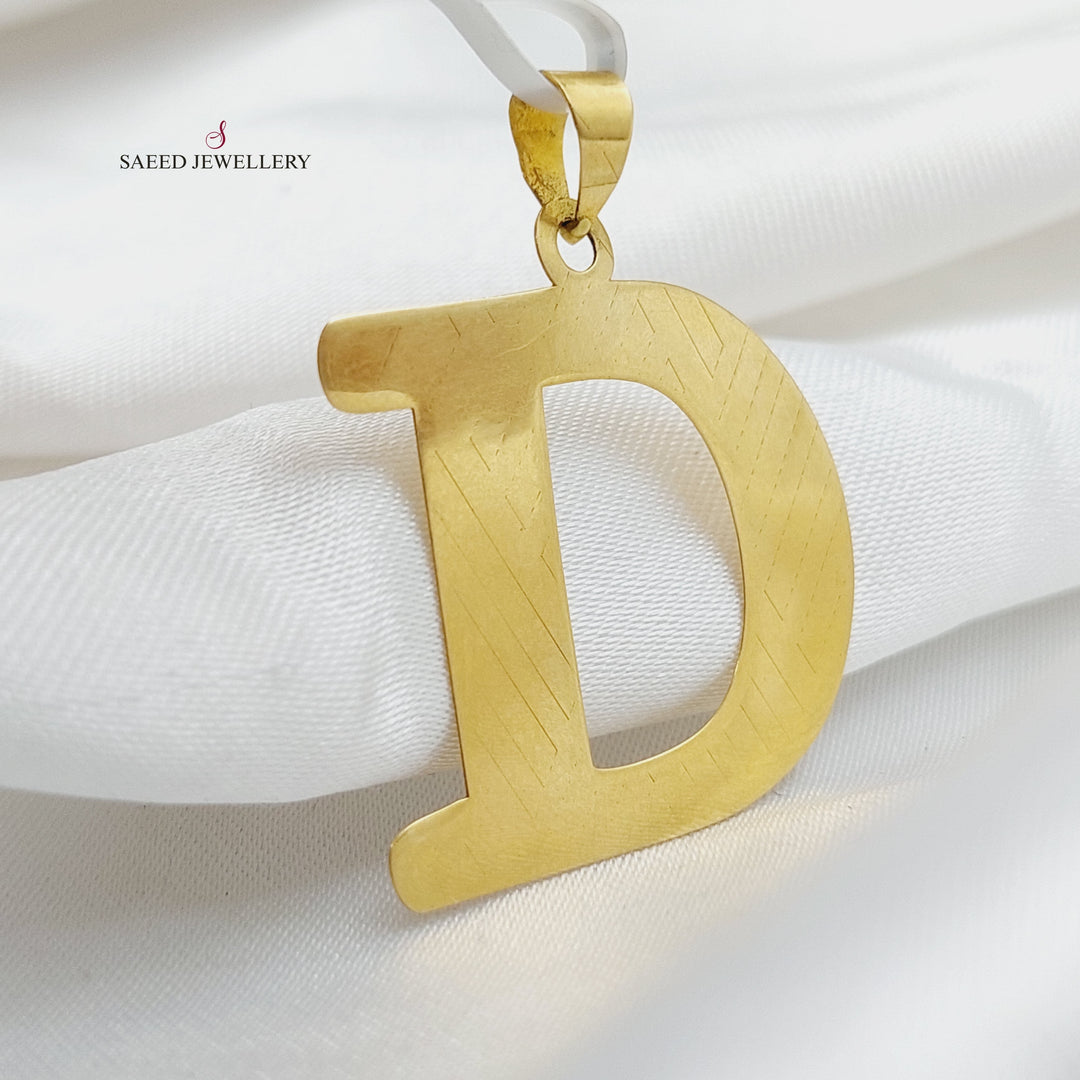 18K Gold Letter D Pendant by Saeed Jewelry - Image 1