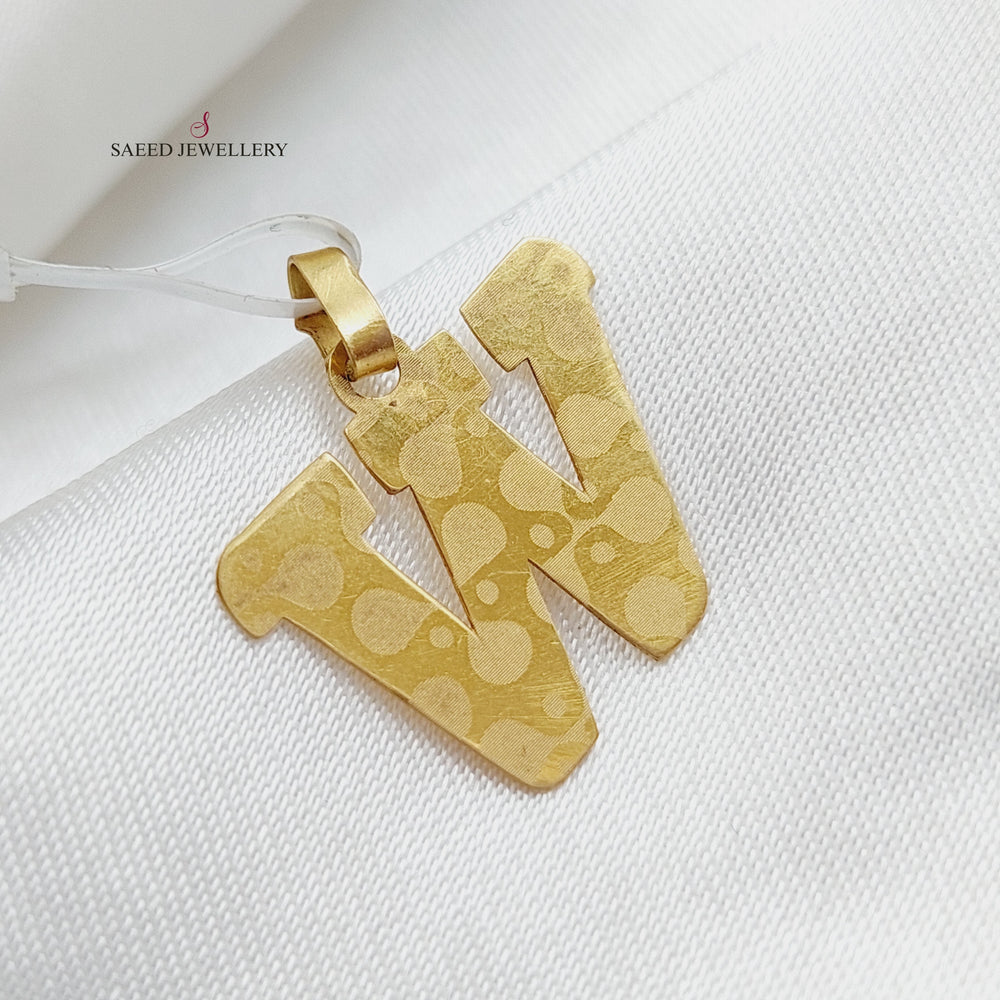 18K Gold Letter T Pendant by Saeed Jewelry - Image 2