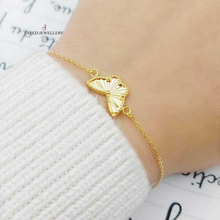 18K Gold Light Butterfly Bracelet by Saeed Jewelry - Image 2