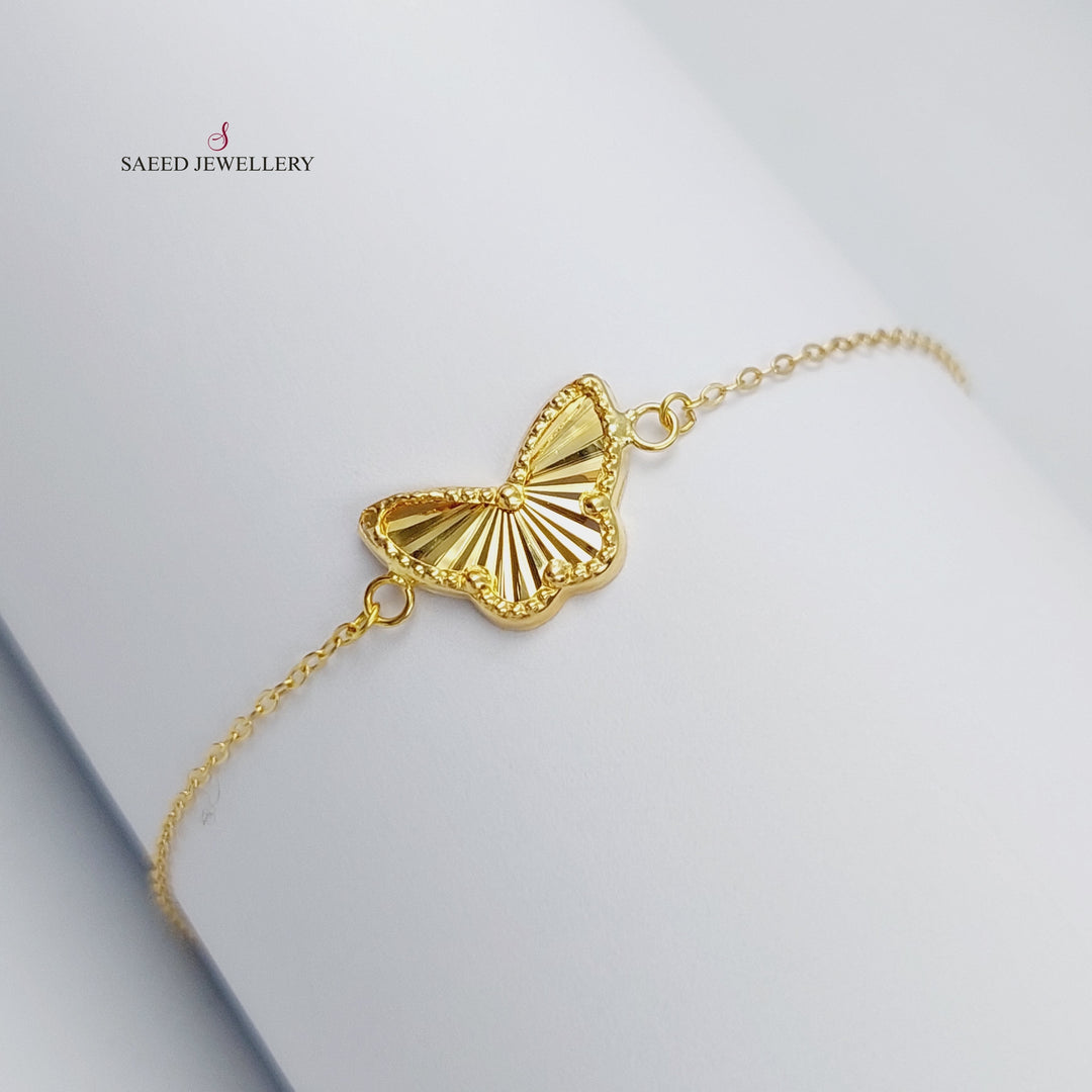 18K Gold Light Butterfly Bracelet by Saeed Jewelry - Image 4