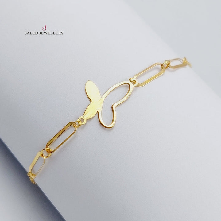 18K Gold Light Butterfly Bracelet by Saeed Jewelry - Image 5