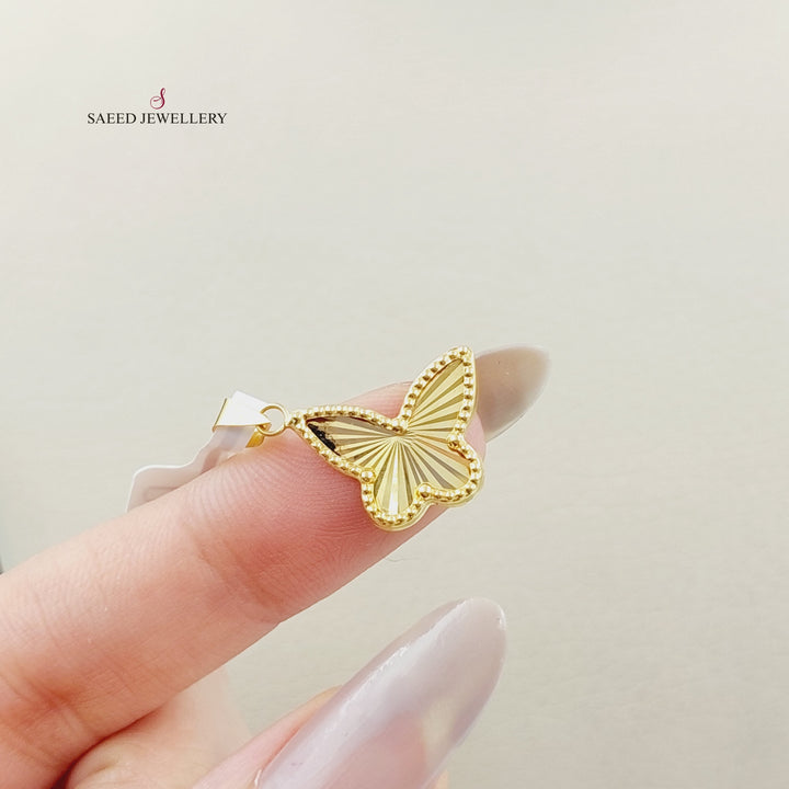 18K Gold Light Butterfly Pendant by Saeed Jewelry - Image 2