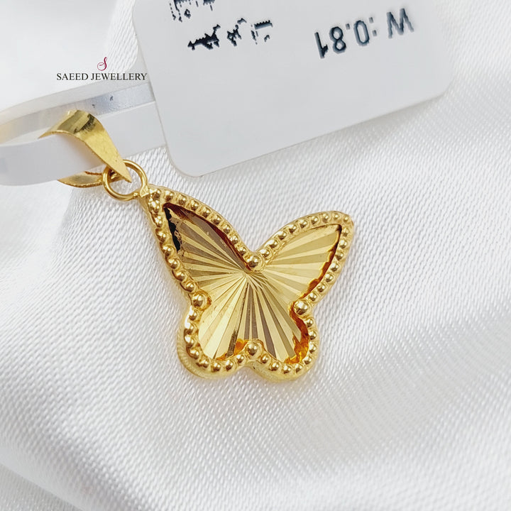 18K Gold Light Butterfly Pendant by Saeed Jewelry - Image 3