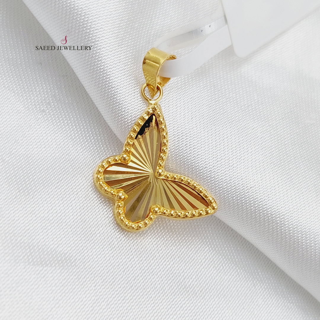 18K Gold Light Butterfly Pendant by Saeed Jewelry - Image 4