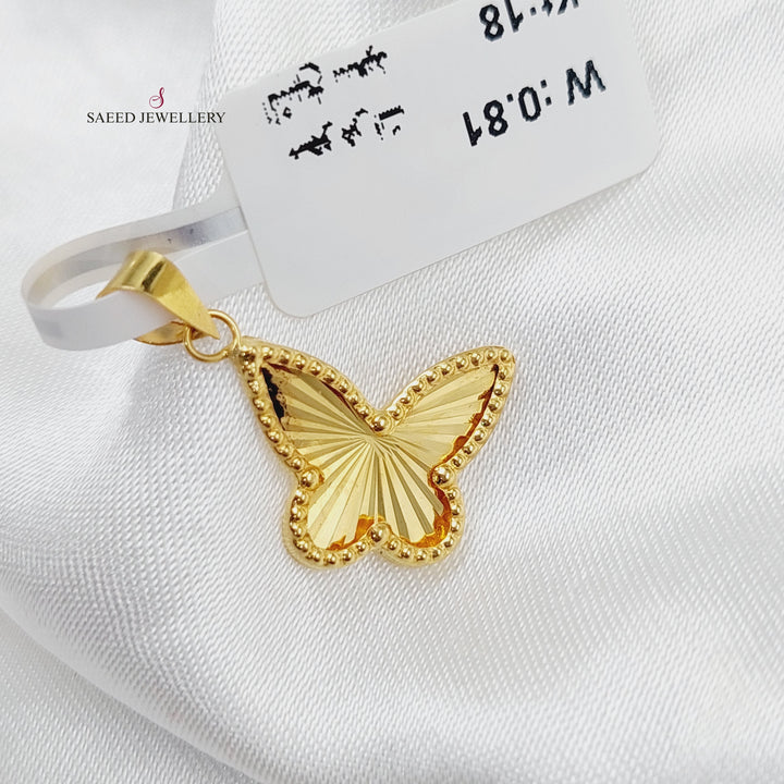 18K Gold Light Butterfly Pendant by Saeed Jewelry - Image 1