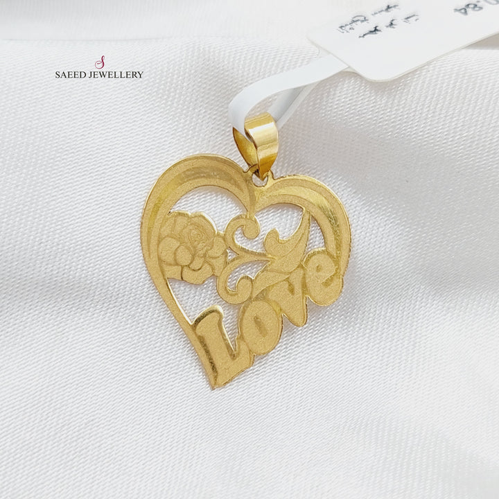 18K Gold Love Pendant by Saeed Jewelry - Image 3