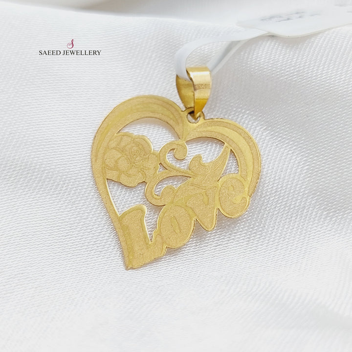 18K Gold Love Pendant by Saeed Jewelry - Image 4