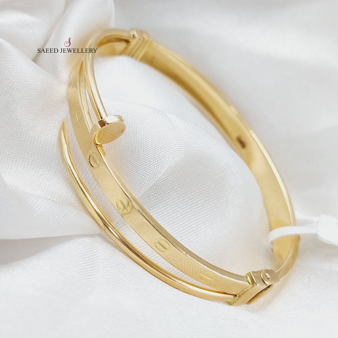 18K Gold Nail Bracelet by Saeed Jewelry - Image 3