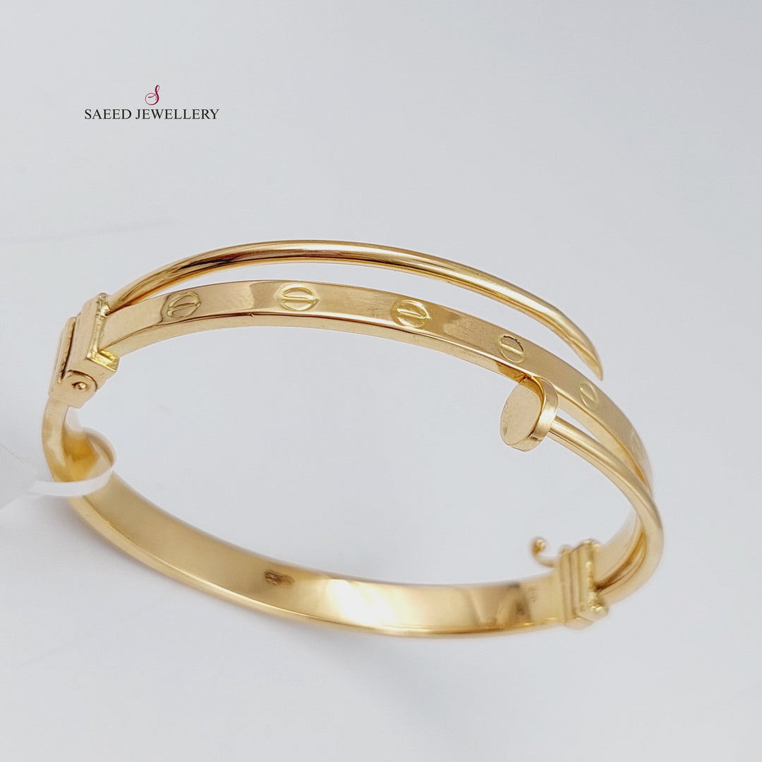 18K Gold Nail Bracelet by Saeed Jewelry - Image 4