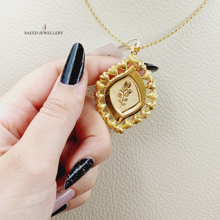 18K Gold Ounce Pendant by Saeed Jewelry - Image 2