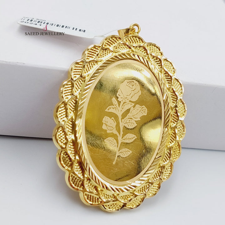 18K Gold Ounce Pendant by Saeed Jewelry - Image 3